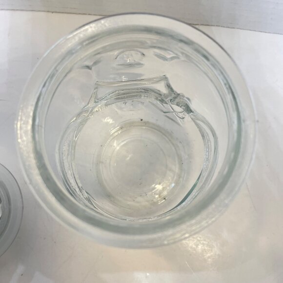 Snowman-Shaped Glass Jar with Lid & Glitter Contents 8" Tall Holiday Decor Clear - Picture 3 of 8